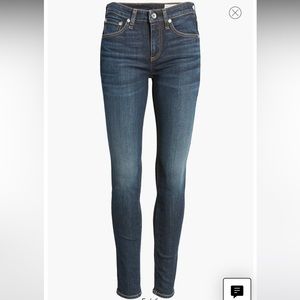 Rag & Bone mid rise skinny stretch jeans in Preston Blue size 28
